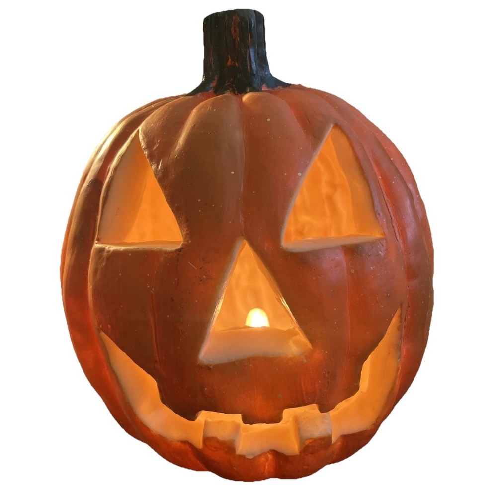 Vintage Trendmasters 1993 Light Up Pumpkin Jack O Lantern Halloween Foam Mold
